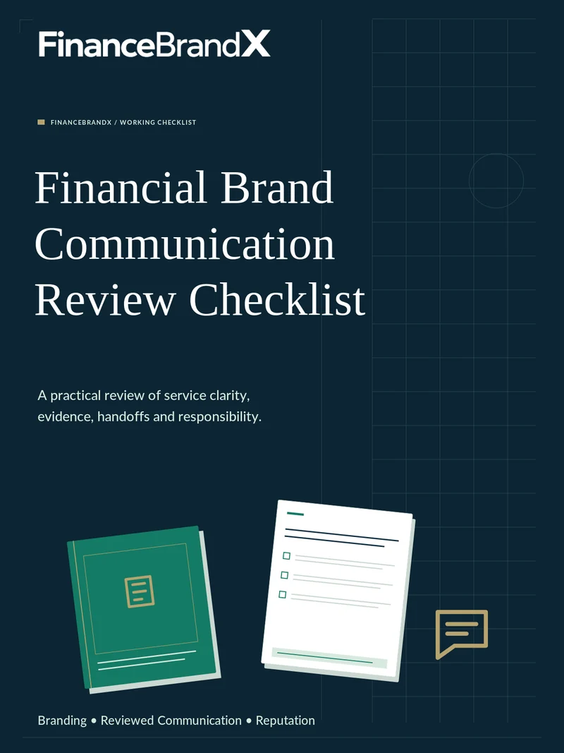 Cover: Financial brand communication review checklist